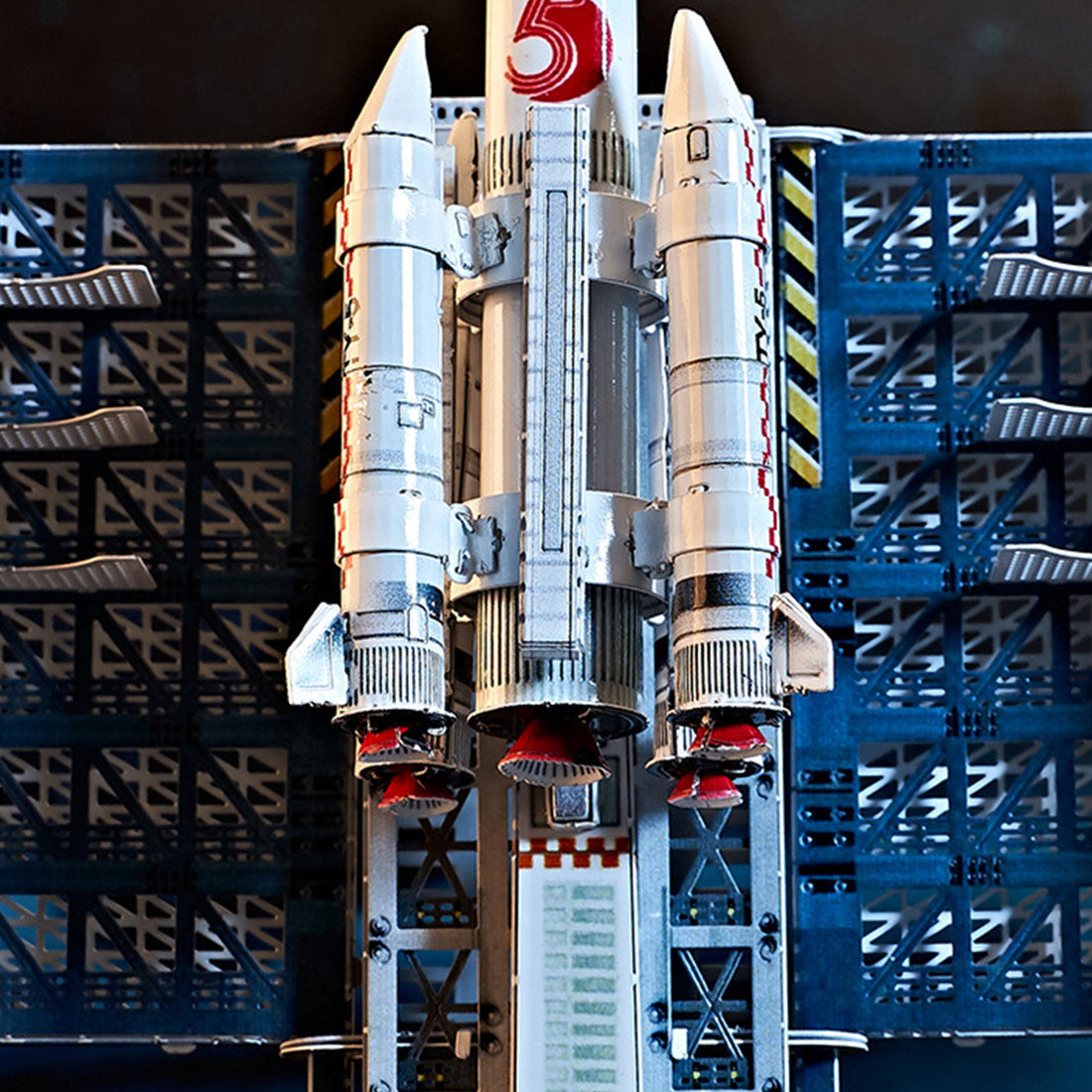 72PCS+ 3D Metal DIY Spacecraft Model The Long March 5