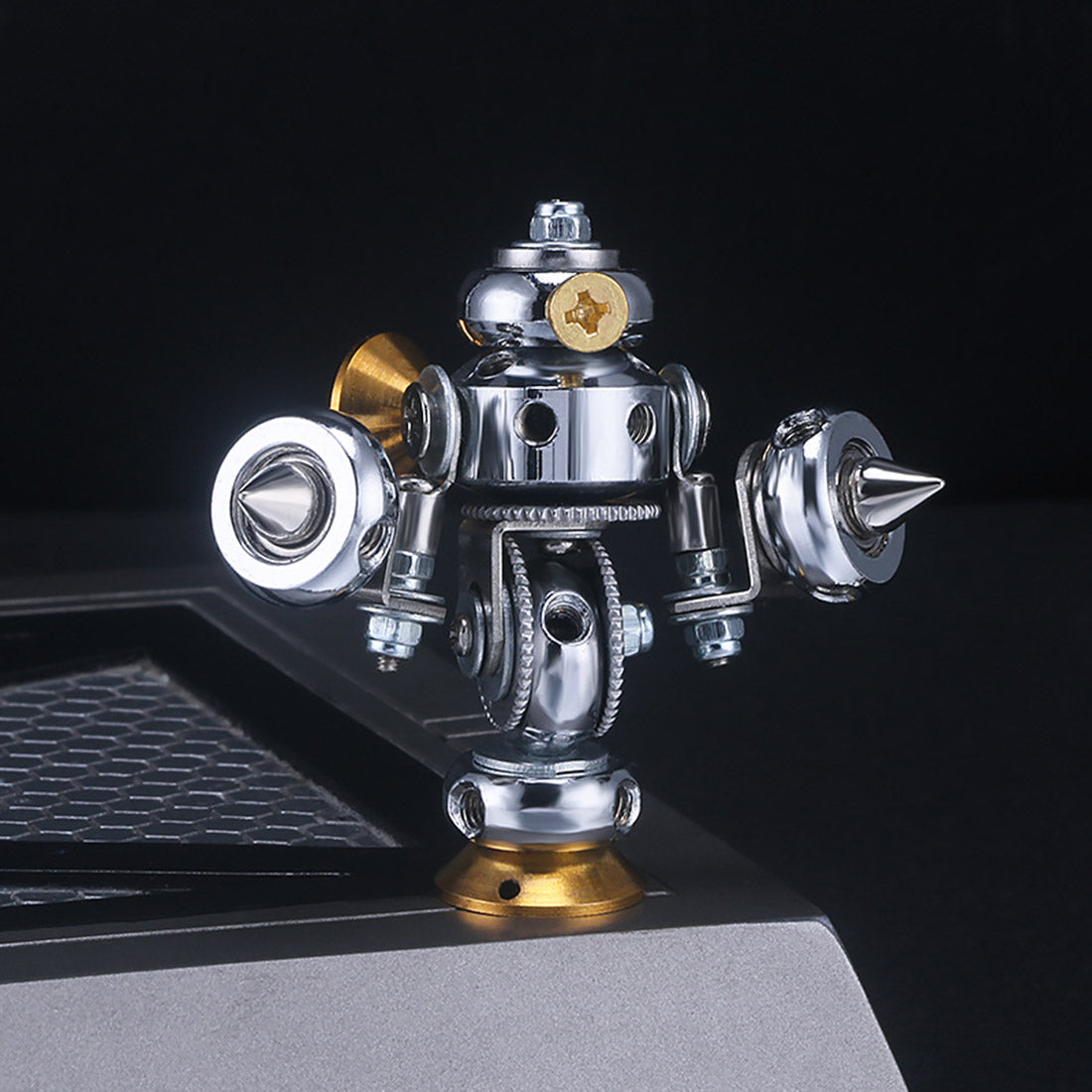 7Pcs DIY Earth Defending Special Forces Mini Mecha Assembly Metal Model Kit Blind Box