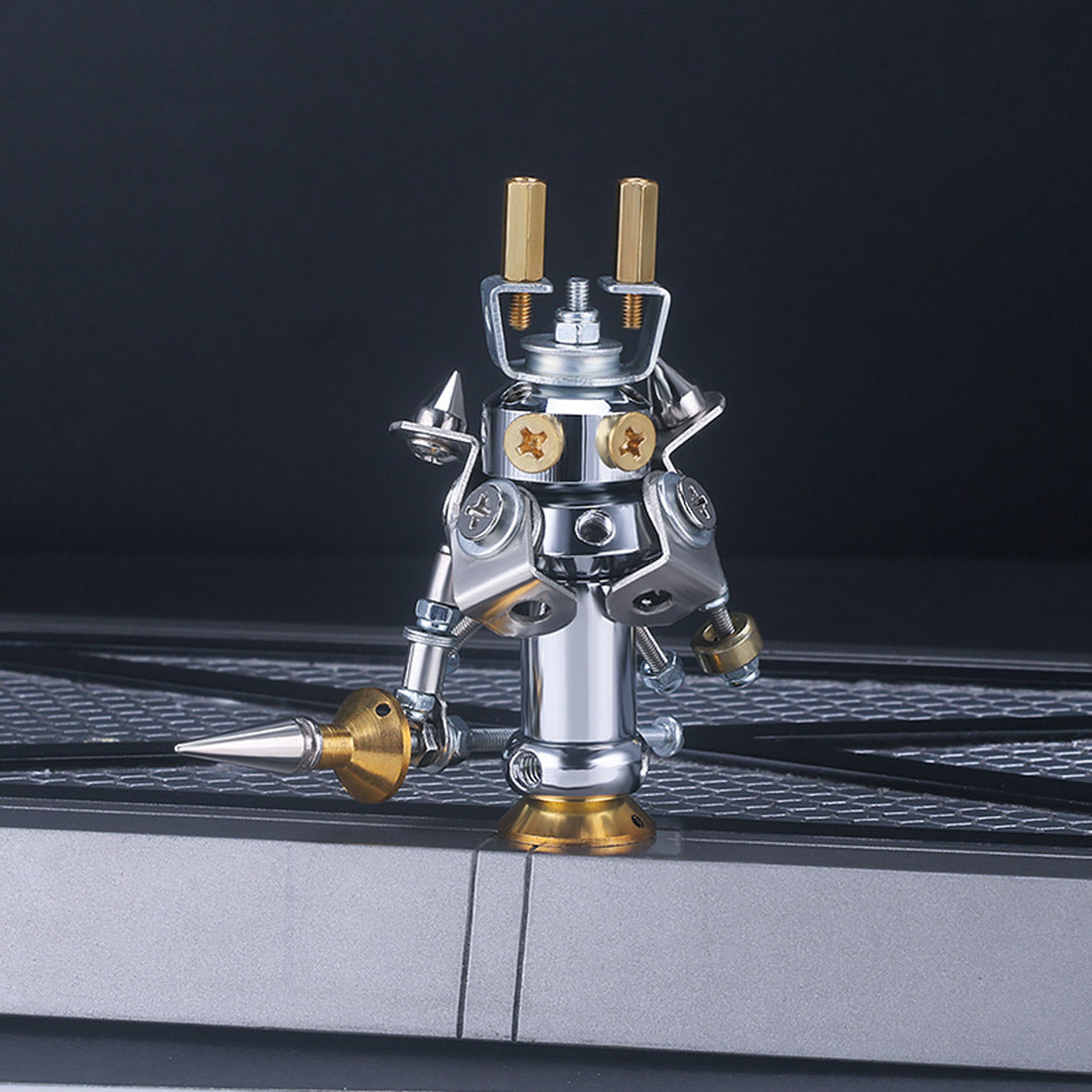 7Pcs DIY Earth Defending Special Forces Mini Mecha Assembly Metal Model Kit Blind Box