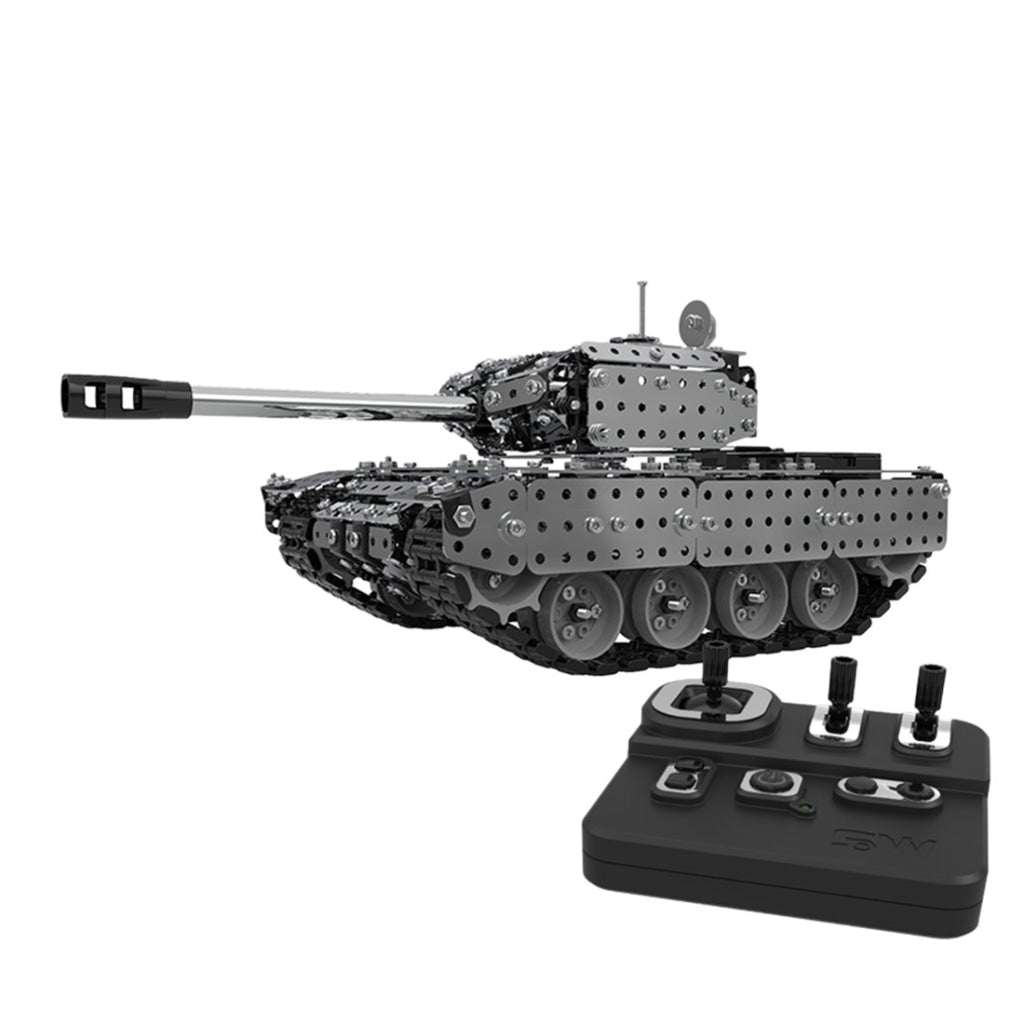 952Pcs DIY Assembly Metal 2.4G RC Tank Military Model Puzzle Toy