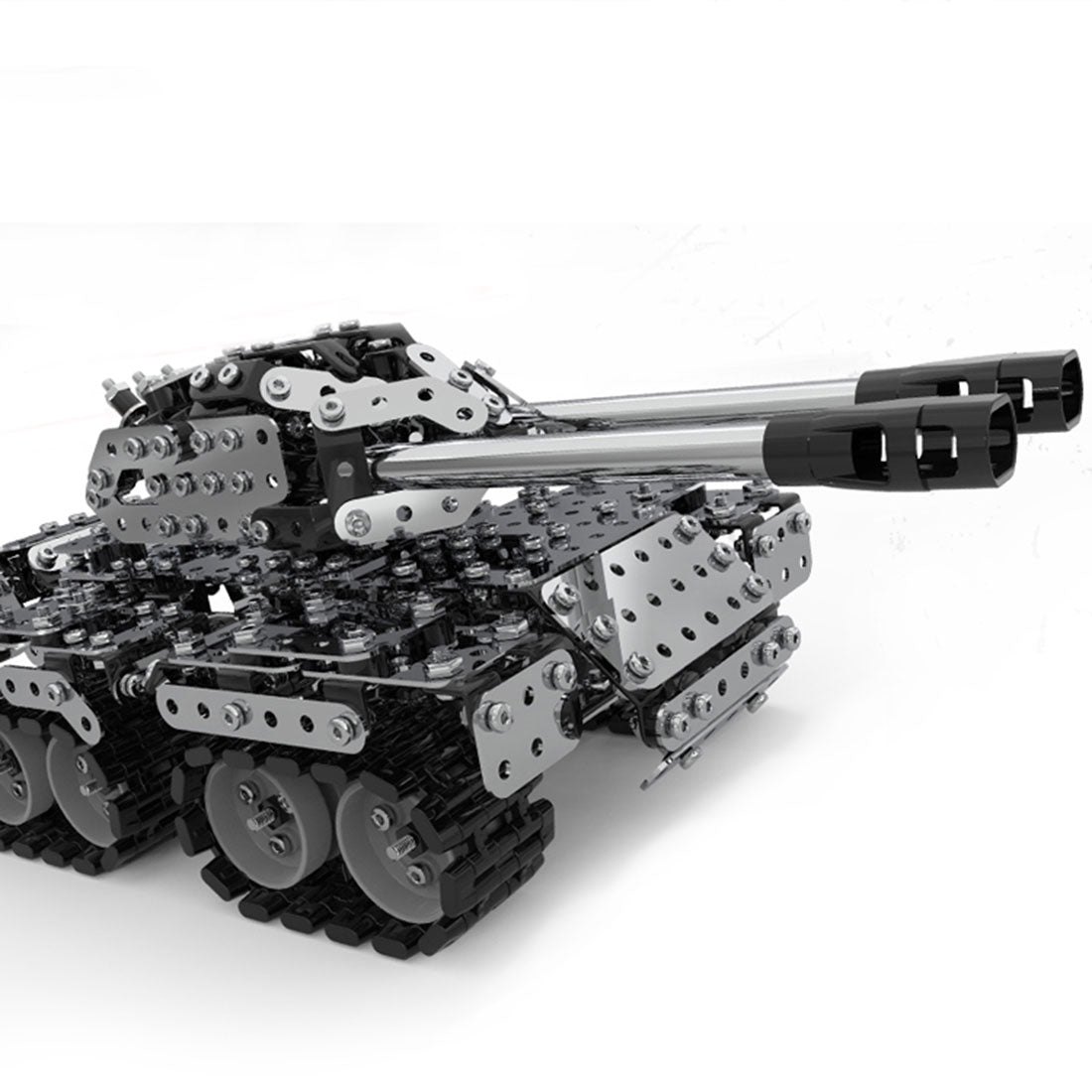 969Pcs Assembly DIY Stainless Steel 3D Puzzle Tank Model Kit