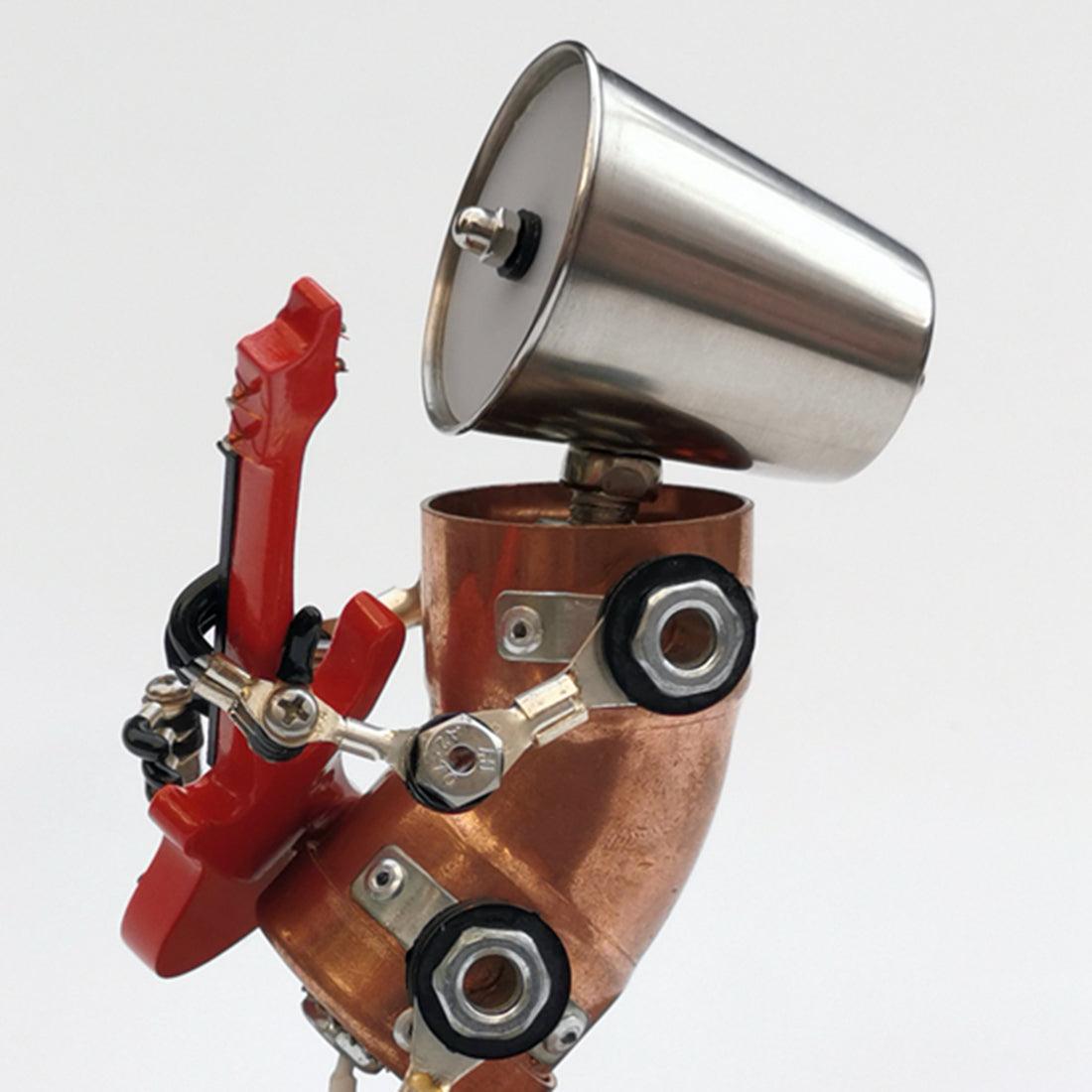 Steampunk Style Assembled 3D Metal Musician Bassists Model Lamp 2-IN-1Desk Decor Crafts