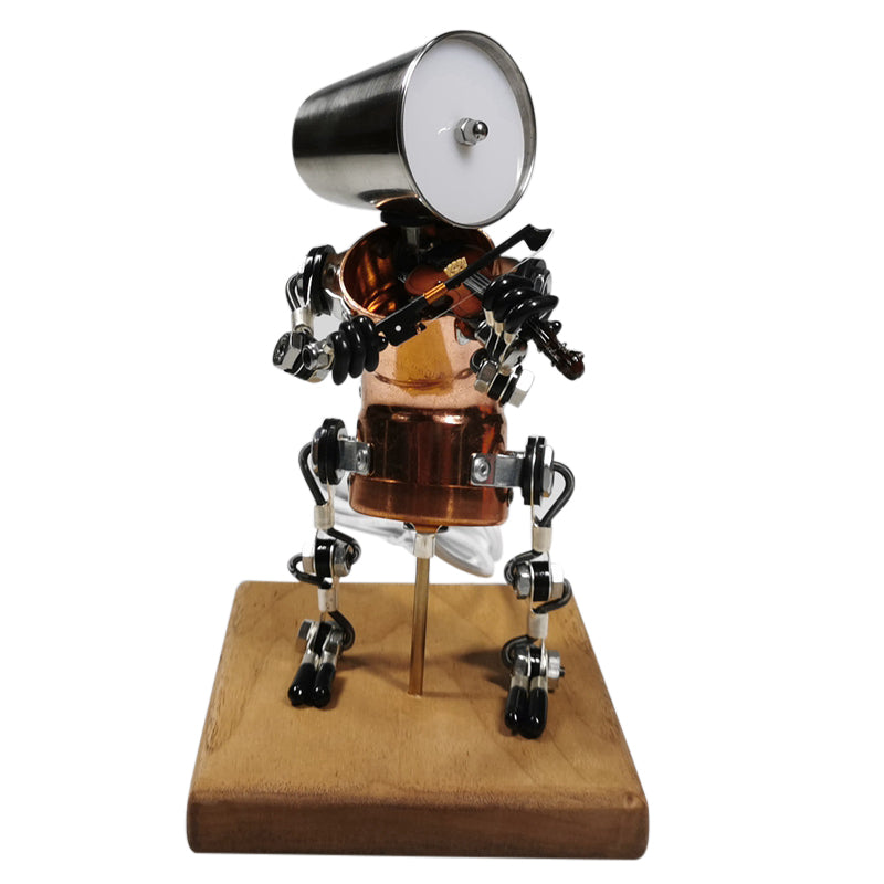 Steampunk Style Assembled 3D Metal Musician Bassists Model Lamp 2-IN-1Desk Decor Crafts