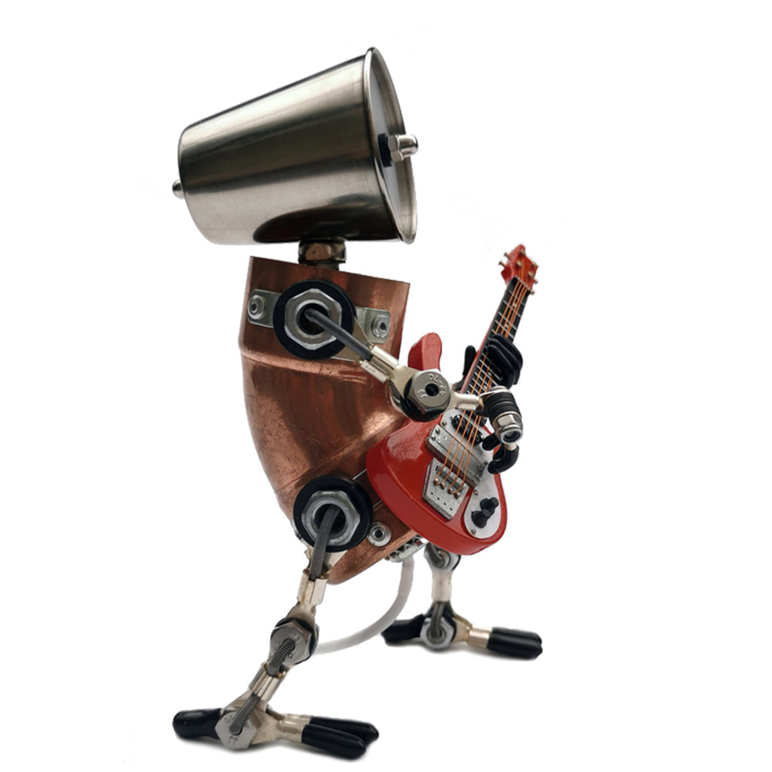Steampunk Style Assembled 3D Metal Musician Bassists Model Lamp 2-IN-1Desk Decor Crafts