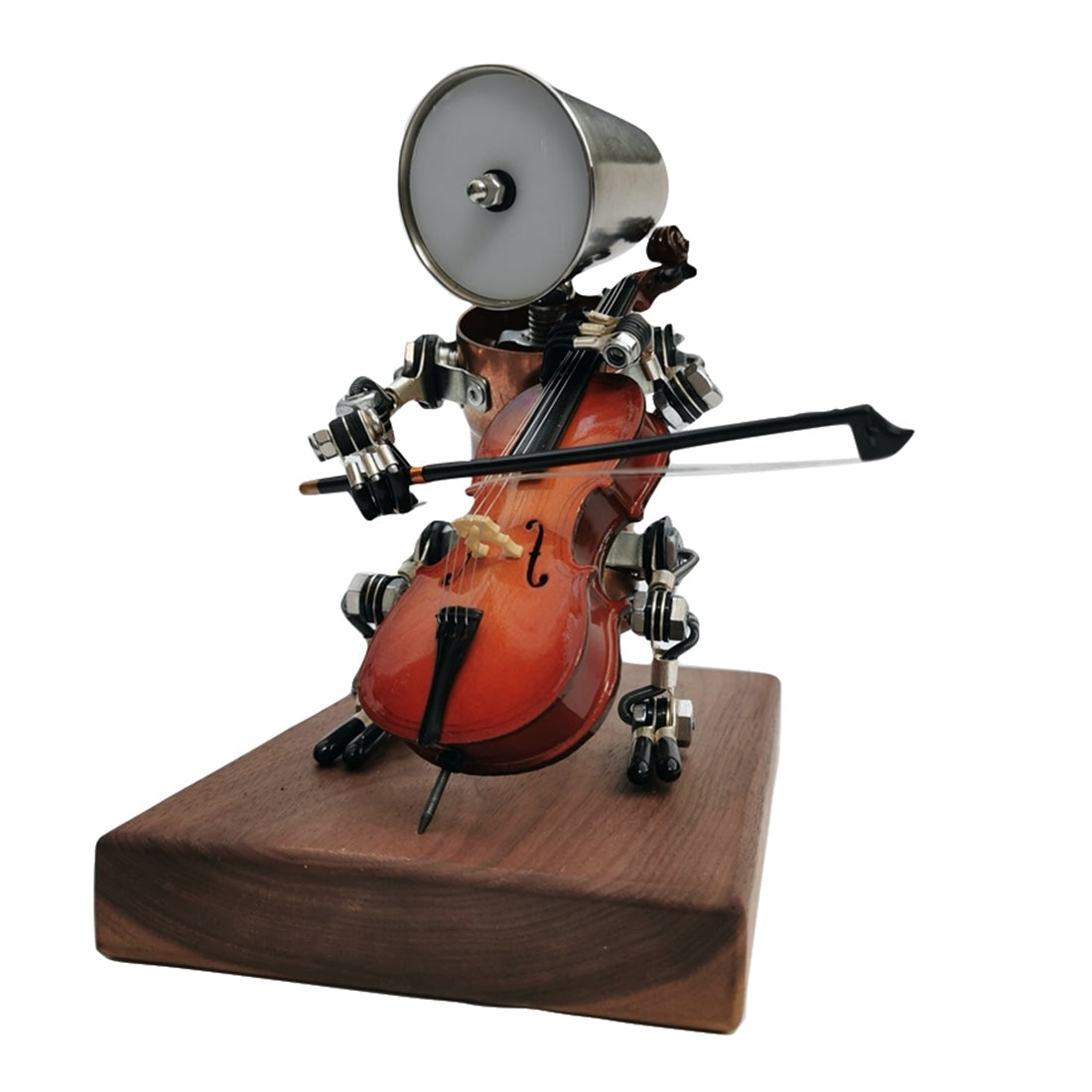 Steampunk Style Assembled 3D Metal Musician Bassists Model Lamp 2-IN-1Desk Decor Crafts