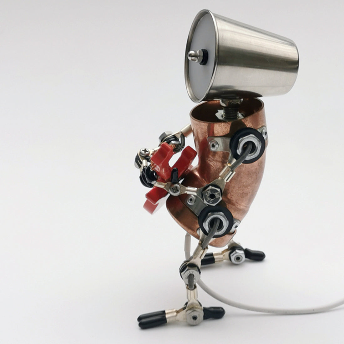 Steampunk Style Assembled 3D Metal Musician Bassists Model Lamp 2-IN-1Desk Decor Crafts