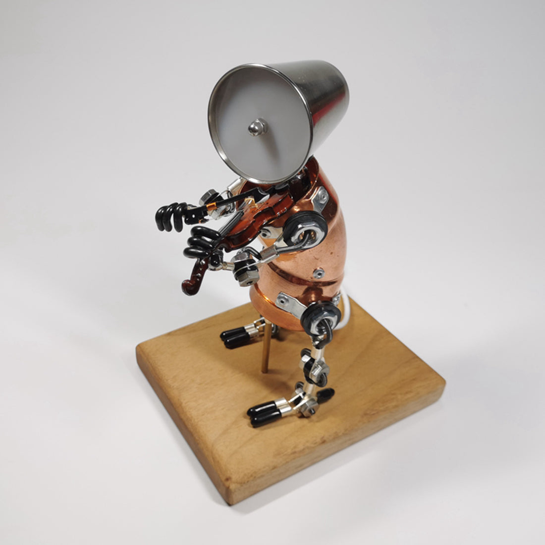 Steampunk Style Assembled 3D Metal Musician Bassists Model Lamp 2-IN-1Desk Decor Crafts