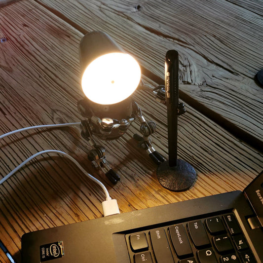 Lámpara 3D estilo steampunk con músicos y bajistas, 2 en 1, para decoración de escritorio