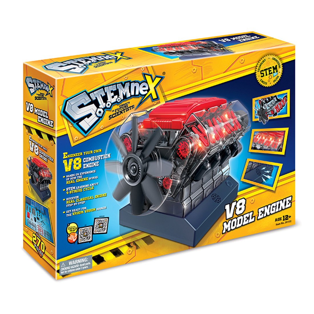 Assembly 270pcs V8 Car Engine Model Kit Science Experiment Puzzle Stem Toy