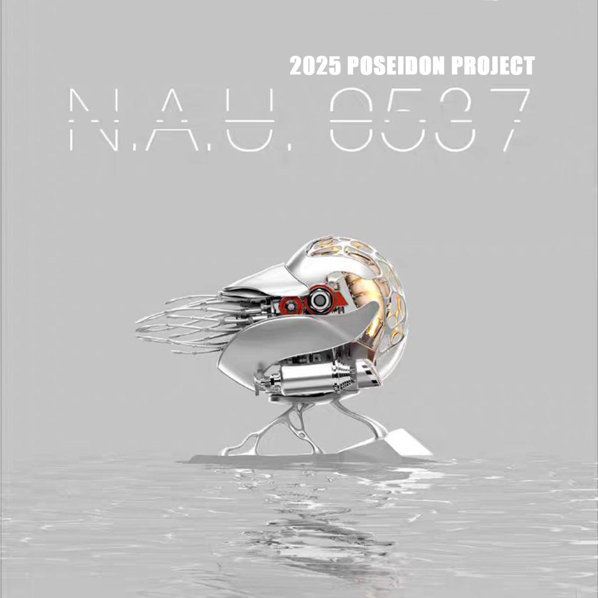 اصنع بنفسك طقم Nautilus ميكانيكي حركي ثلاثي الأبعاد معدني عالي الجودة مع إضاءة، اطلب مسبقًا