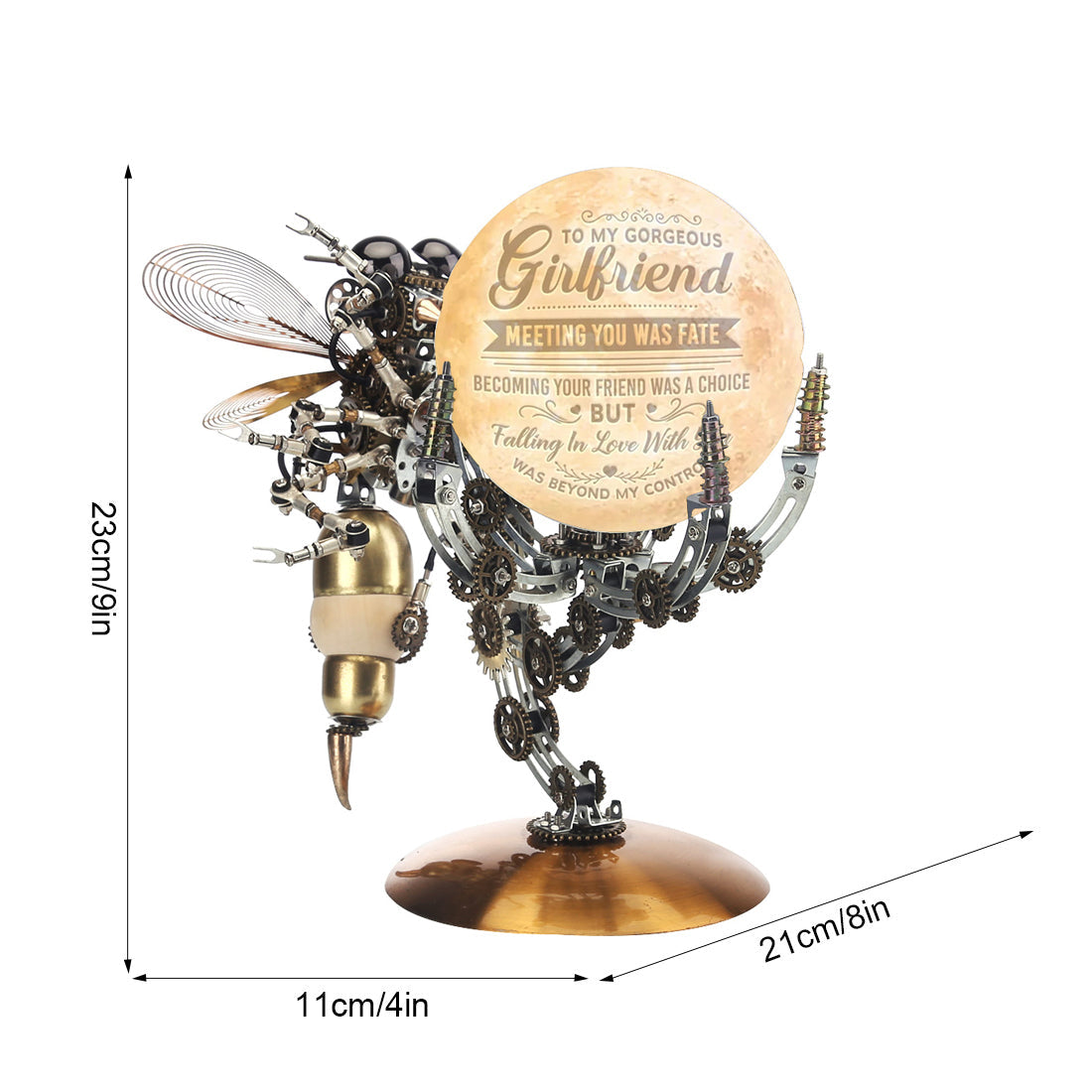 Custom Wasp on the Moon Lamp Metal Model kits Assembly DIY 627PCS