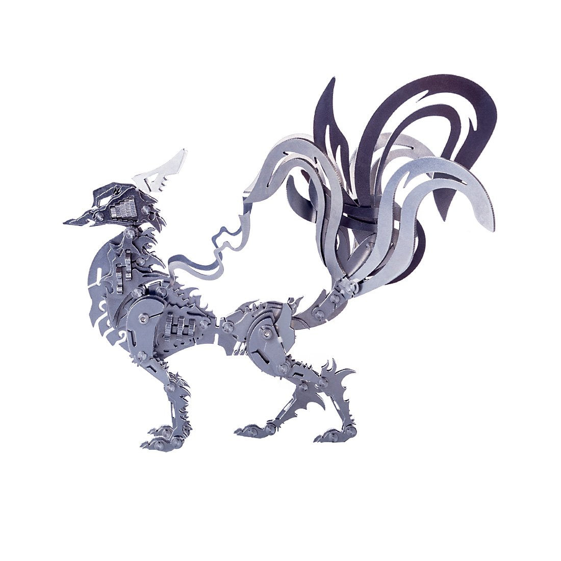 DIY 3D Metal Large Nine-tailed Fox Puzzle Model Assembly
