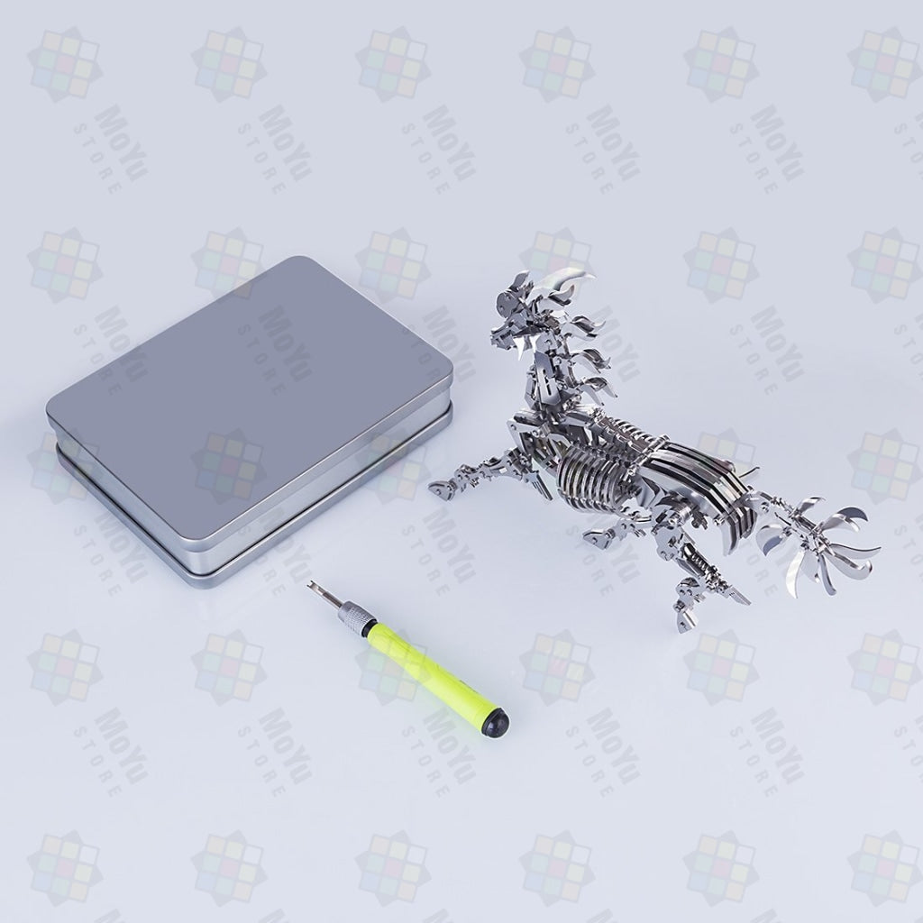 DIY 3D Stainless Steel Assembly Big Horse Model