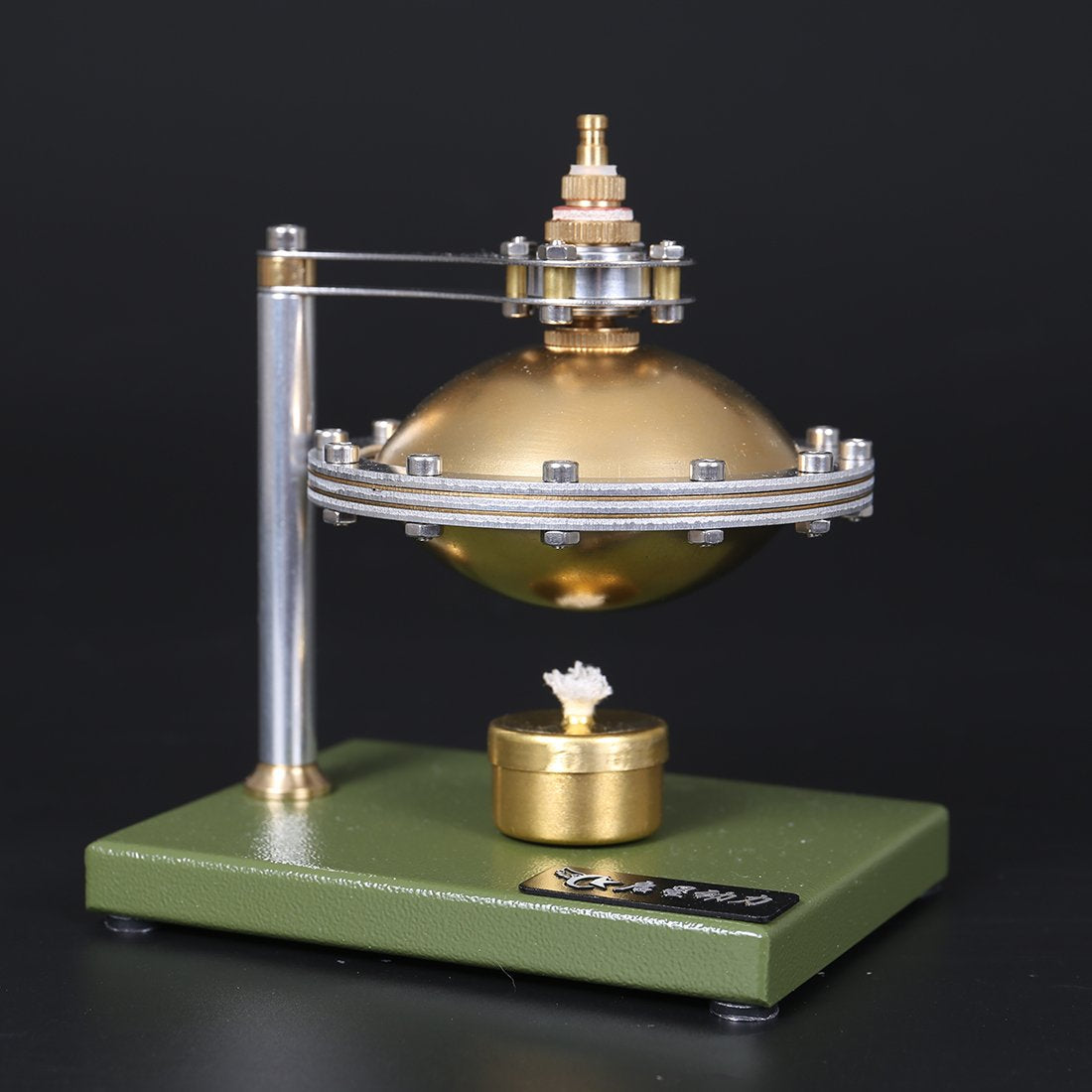 DIY Assemble UFO Shape Metal Alcohol Powered Spin Suspension Steam Stirling Engine Model Education Toy