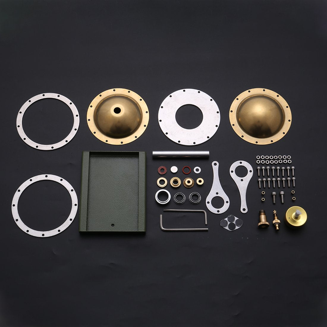 DIY Assemble UFO Shape Metal Alcohol Powered Spin Suspension Steam Stirling Engine Model Education Toy