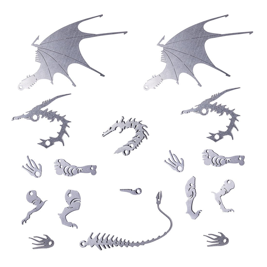 DIY 3D Metal Ice Dragon Puzzle Model Assembly Dinosaur Crafts