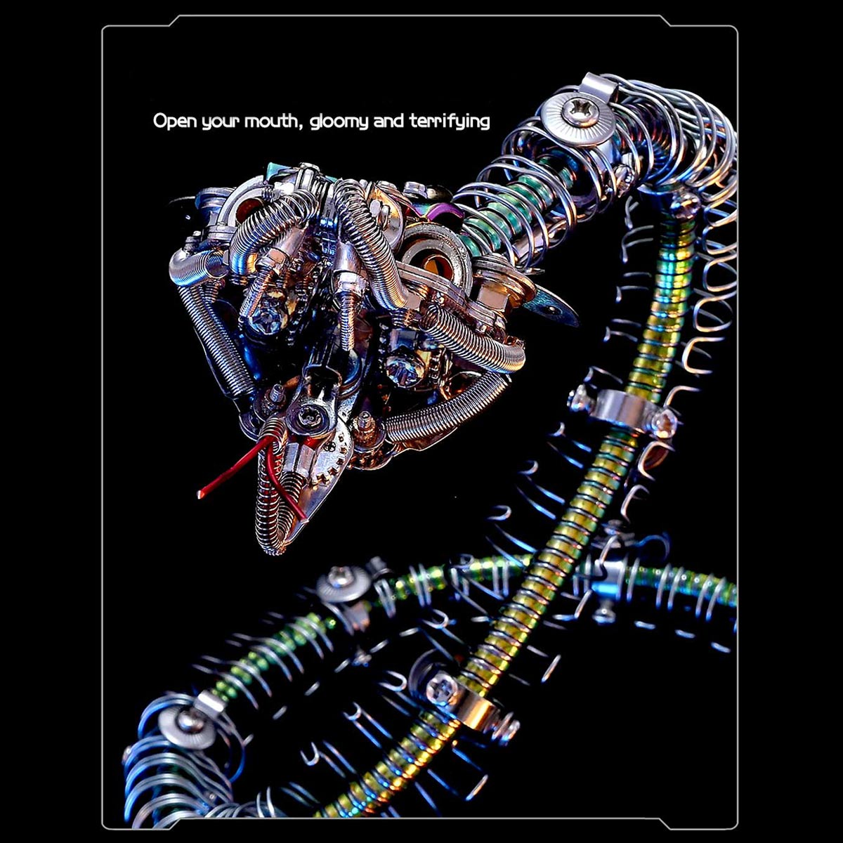 Legendary Serpent: Mechanical Snake 3D Metal Model Kit 500pcs Pre-order