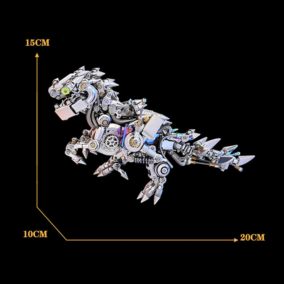 Miniature T Rex Dinosaur Cyberpunk 3D Metal Puzzes for Adults 1110+PCS