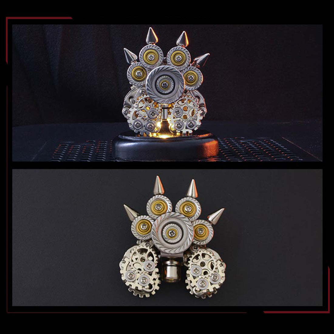 Tiger Paw Base 100PCS+ 3D Metal Model Kits Assembly DIY with Light