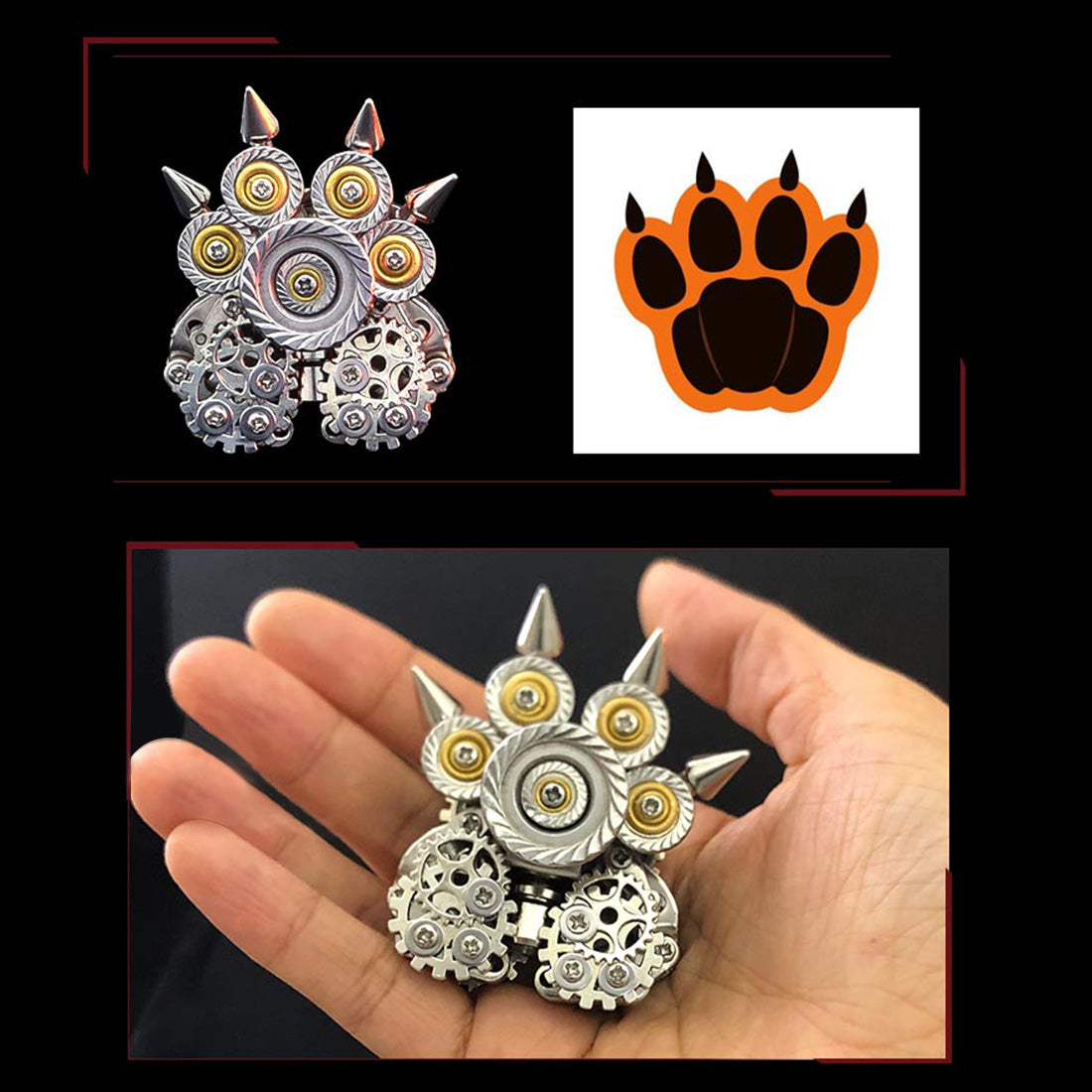 Tiger Paw Base 100PCS+ 3D Metal Model Kits Assembly DIY with Light