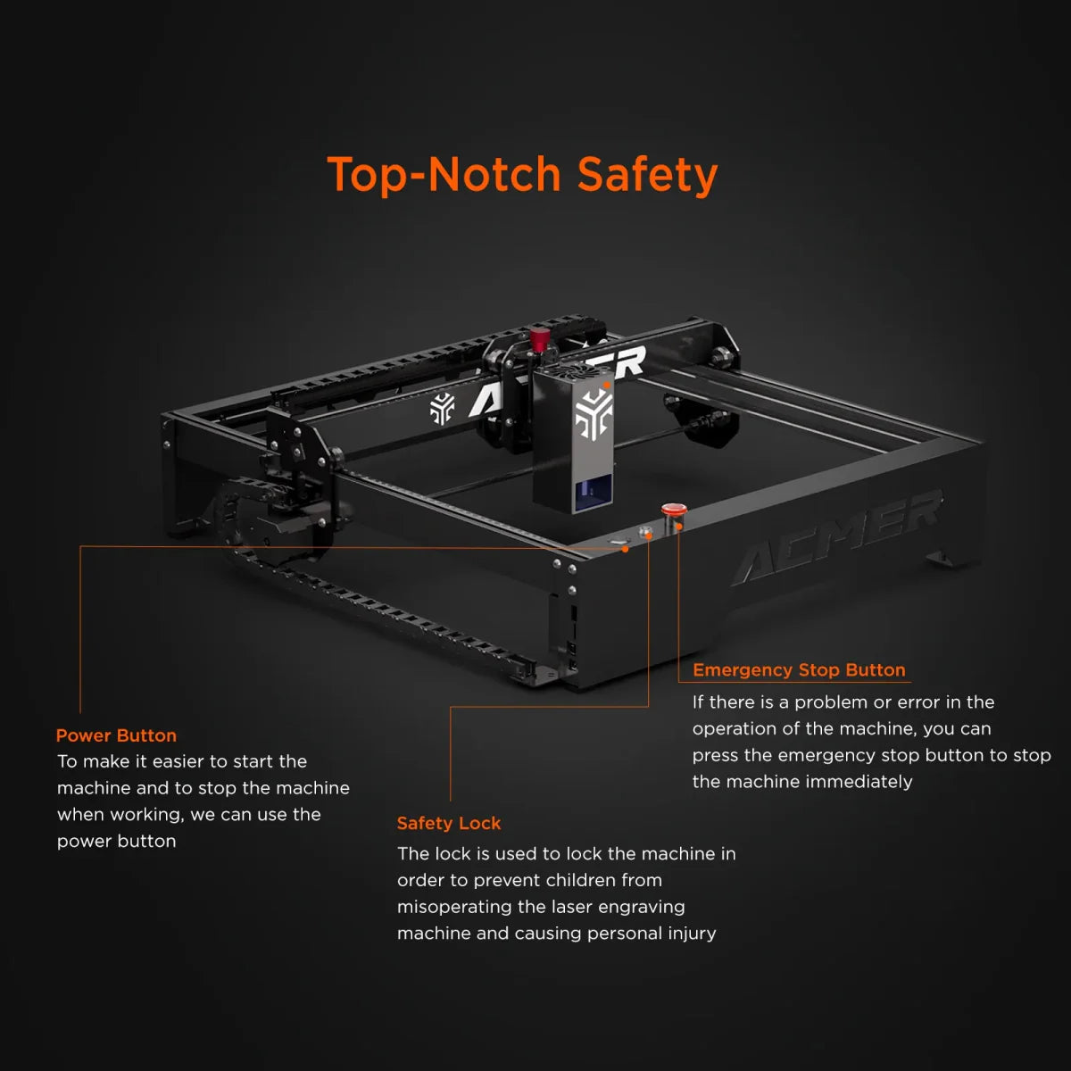 Official Refurbished-ACMER P1 20W Laser Engraver Cutting Machine