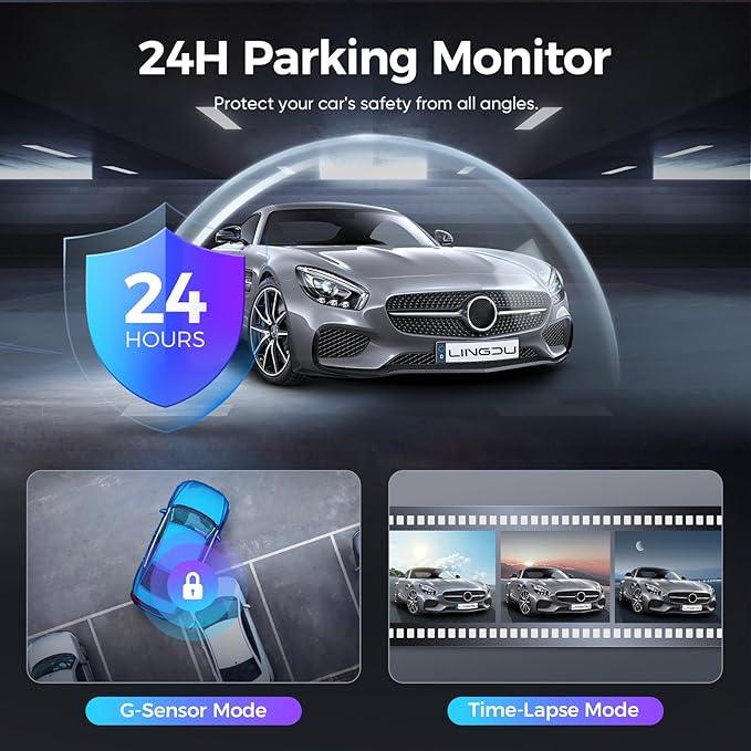 LINGDU AM100 1CH Dash Cam 4K with ADAS Voice Control 24H Parking Mode