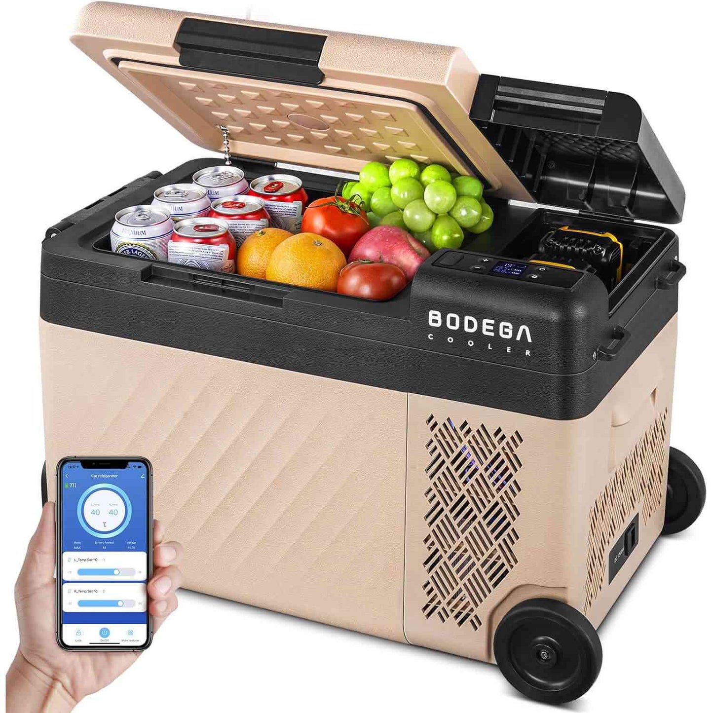 BODEGAcooler Small Portable Refrigerator 20/25QT With Wheels