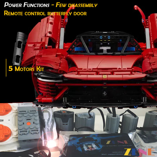Power Functions Kit for LEGO Ferrari Daytona SP3 #42143 Motor