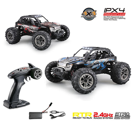 Coche RC de alta velocidad Bigfoot 1:16 2.4G 4WD con luz LED, camión de juguete RTR