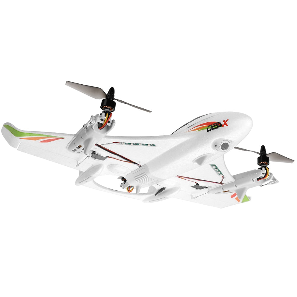 RC Plane WLtoys X450 2.4G 6CH 3D/6G Brushless Motor Vertical Take-Off LED Light RC Glider Toys