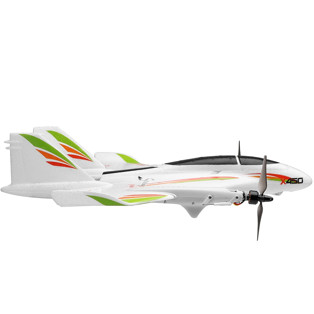 RC Plane WLtoys X450 2.4G 6CH 3D/6G Brushless Motor Vertical Take-Off LED Light RC Glider Toys