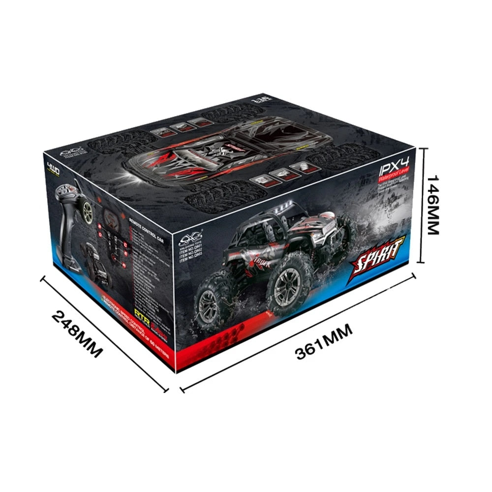 RC Car XLH Q90/9135 1:16 2.4G 4WD 52km/h High Speed Brushless Motor Off-Road RC Car LED Light RTR Car
