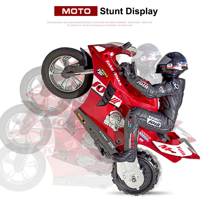 RC Motorcycle Upgraded 1:6 Self Balanced 360°rotating 6-axis gyro sound/light effect Stunt Car Toys