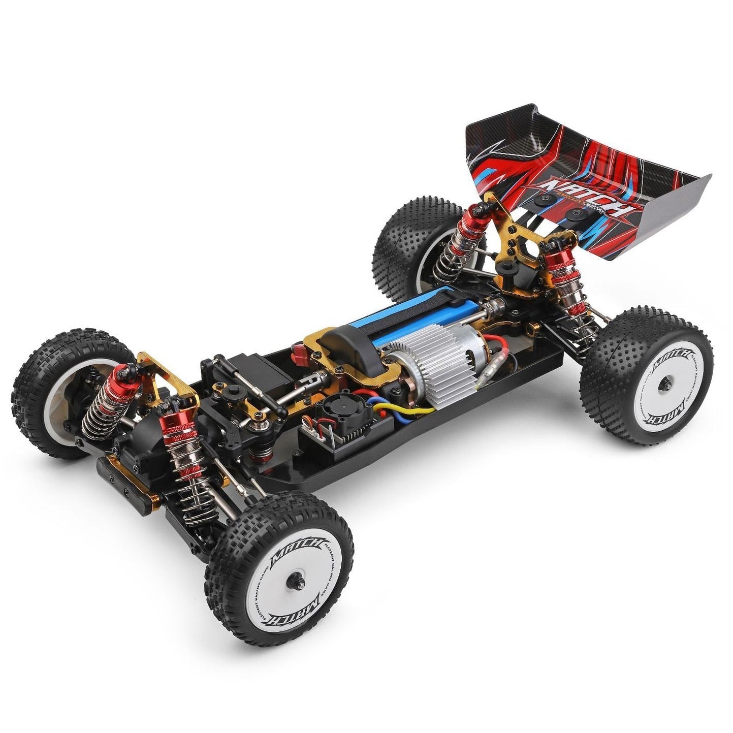 WLtoys 104001 RC Car 45KM/H 4WD Off-Road 2.4G 1:10 Metal Chassis Alloy RC Car Toys