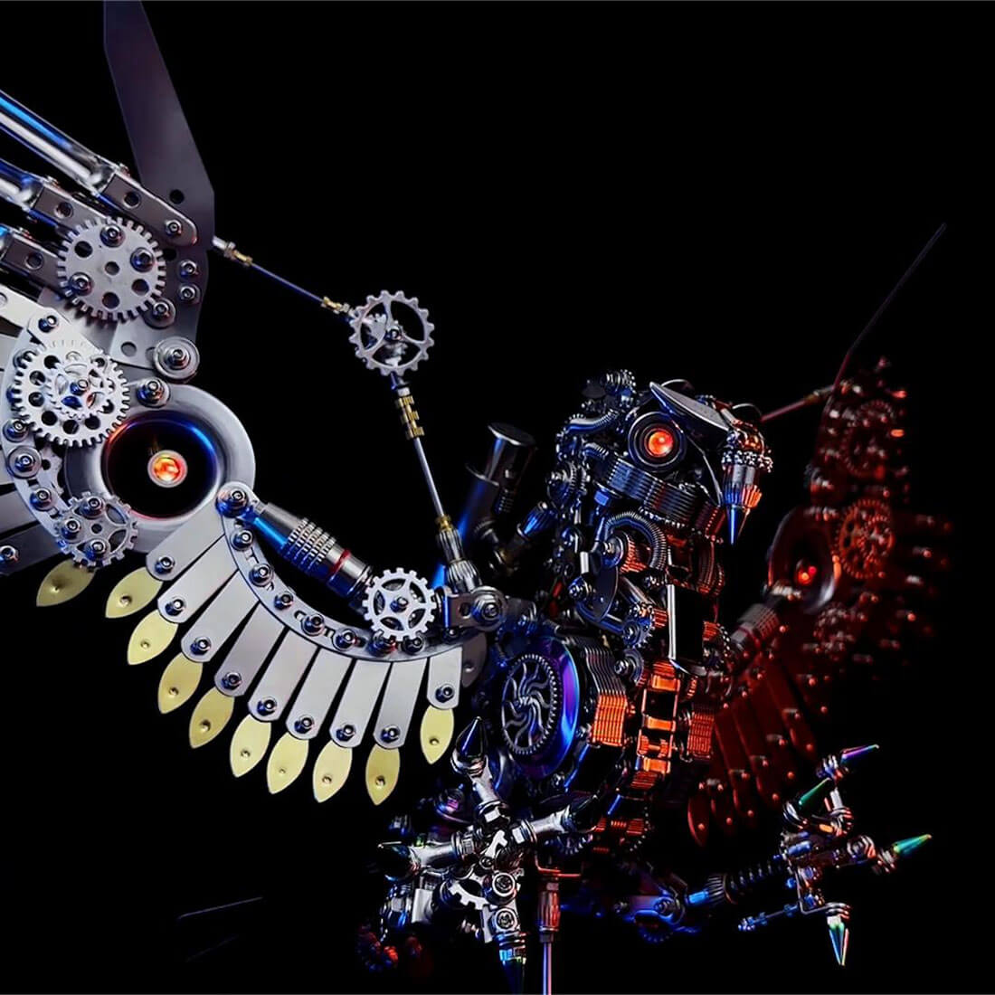 Steampunk Gyrfalcon 1800PCS Metal Puzzle Model Kit Eagle Series