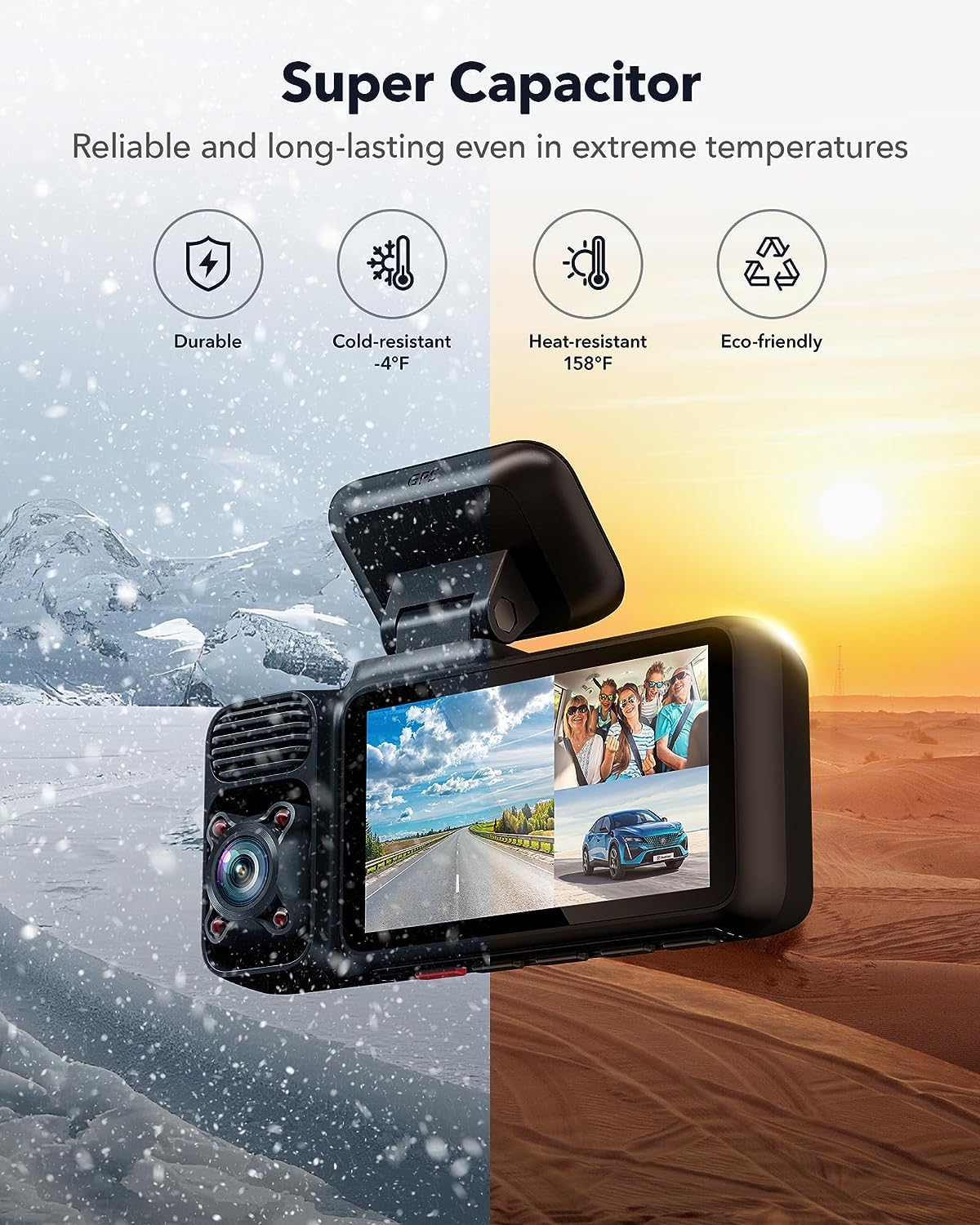 Redtiger F17 3-Channel 5G Wifi Dash Cam