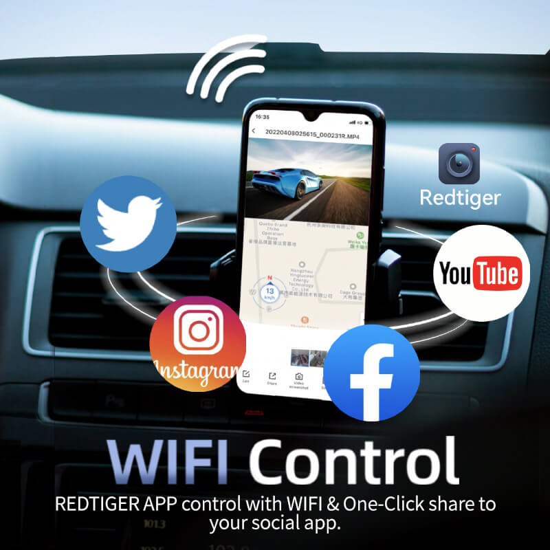 Redtiger F7N 4K Dual Front and Rear Dash Cam