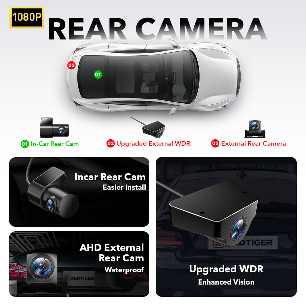 4K Front and Rear Dash Cam For Cars 5G WIFI Car Security Camera F7N Series