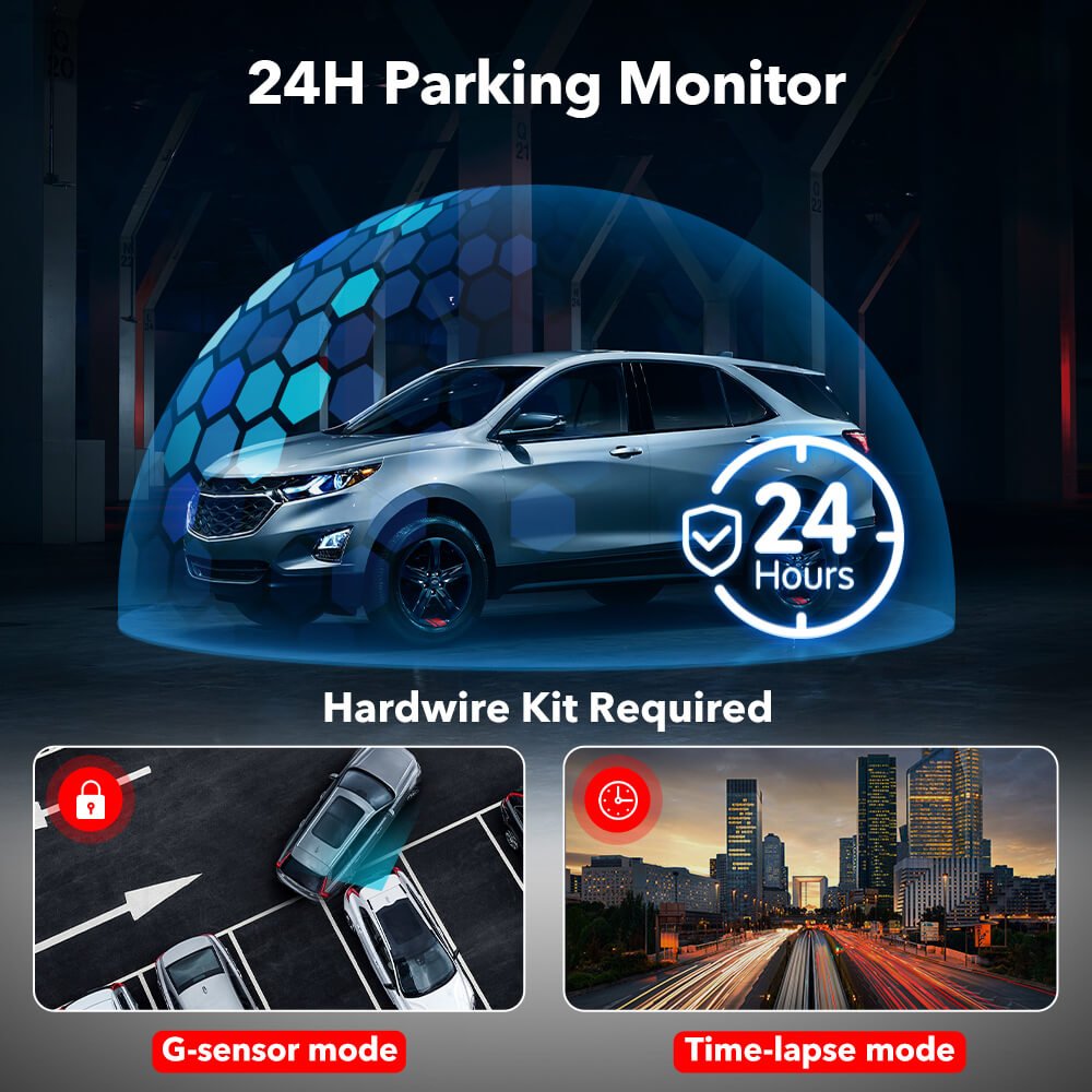 4K Front and Rear Dash Cam For Cars 5G WIFI Car Security Camera F7N Series