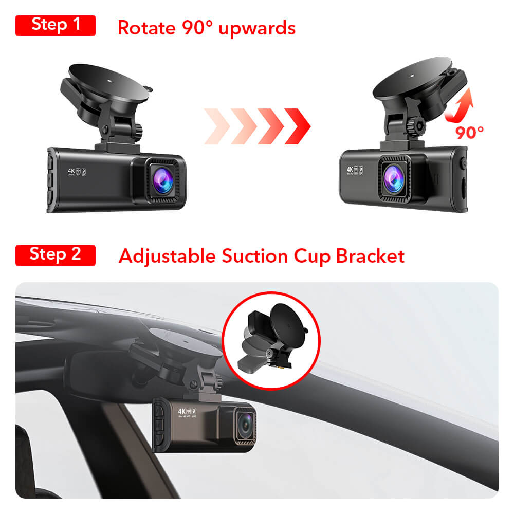 4K Front and Rear Dash Cam For Cars 5G WIFI Car Security Camera F7N Series