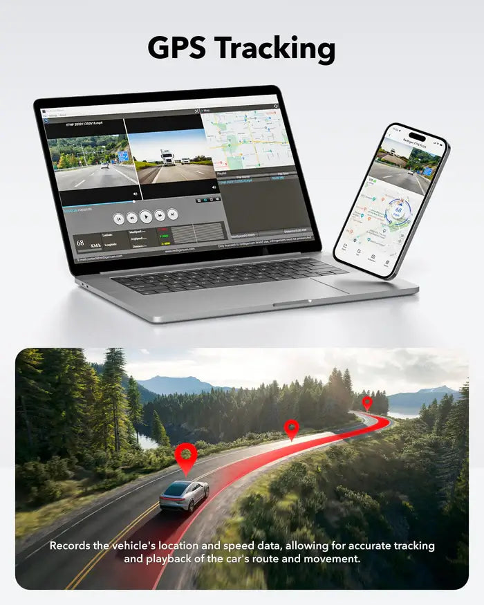 F7NP 4K WIFI Front and Rear Dash Cam