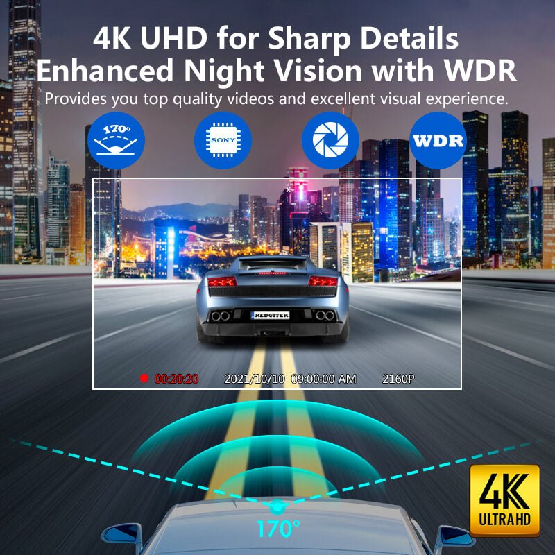 Redtiger F7NS 4K Front Car Dash Camera
