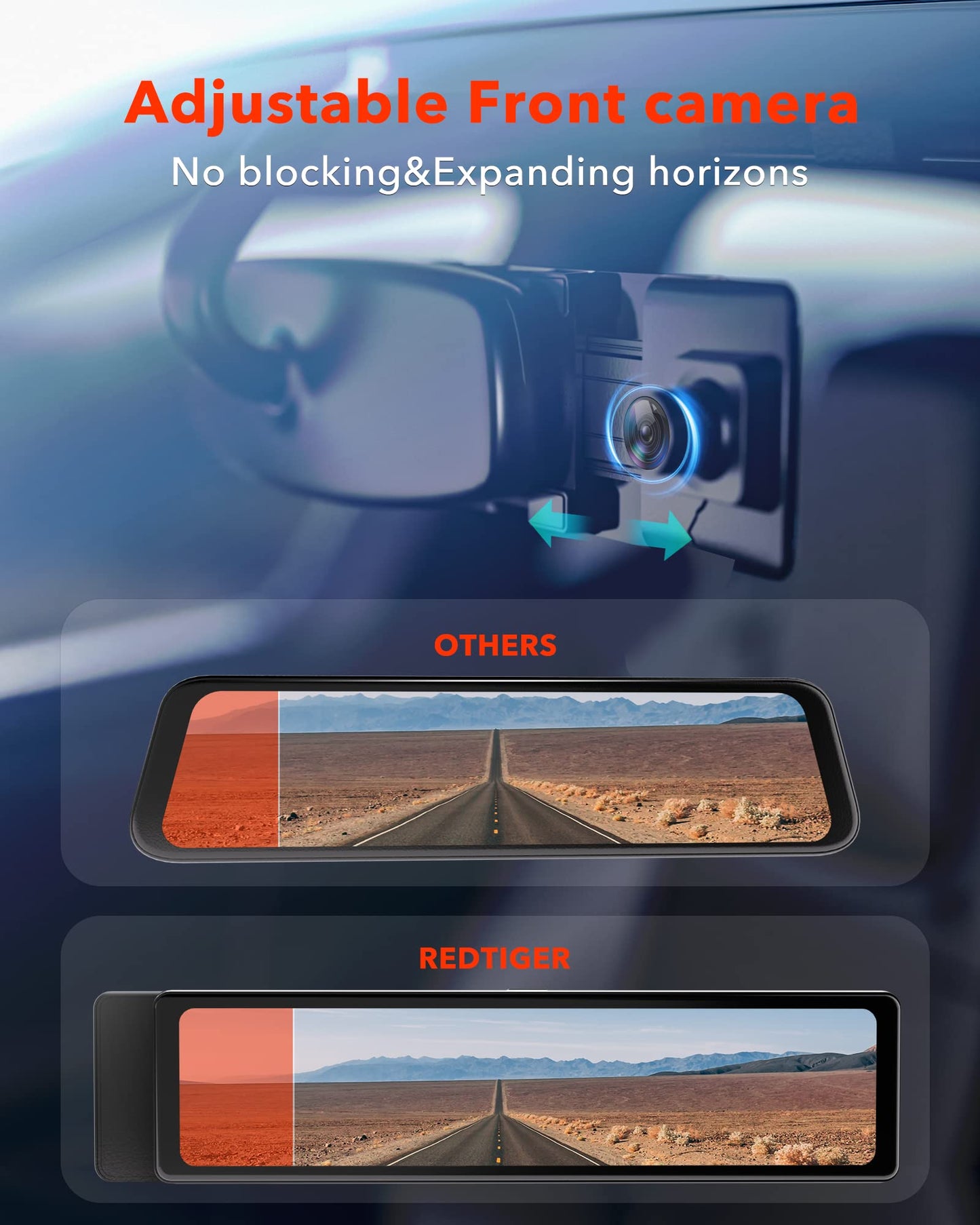 Redtiger T27 4K+2.5K Touchscreen Smart Parking Assist Dash Cam