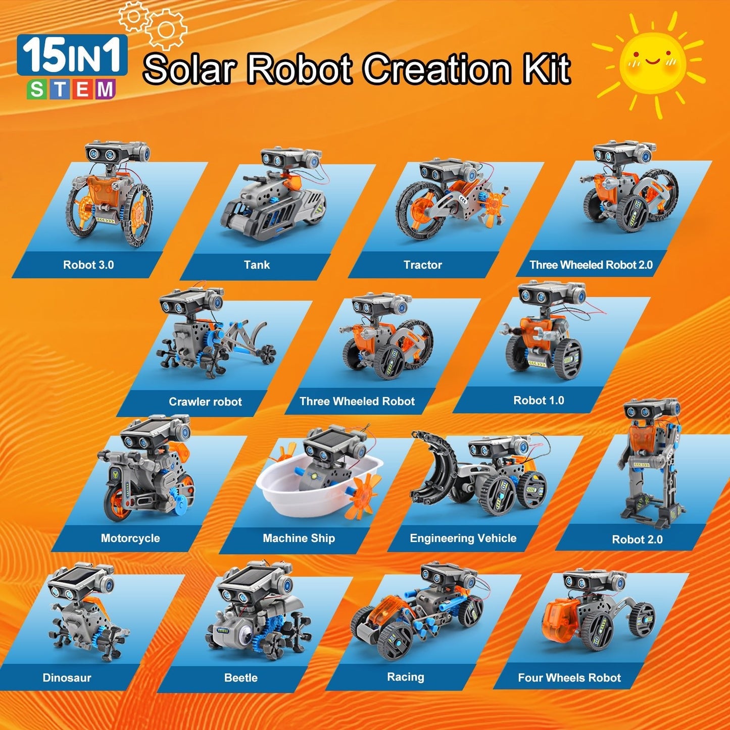 Sillbird Solios-Nova Solar Power Robot(15-IN-1)