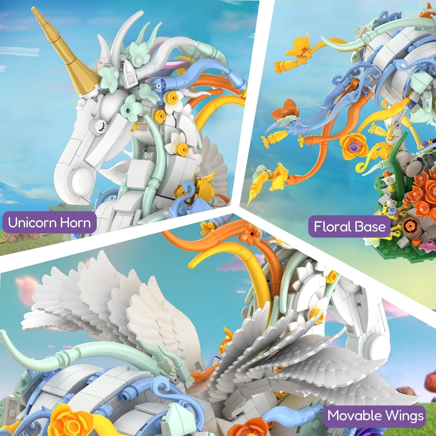 Sillbird Unicorn Building Toy Set
