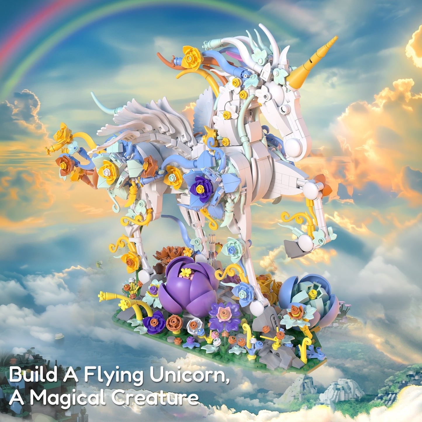 Sillbird Unicorn Building Toy Set