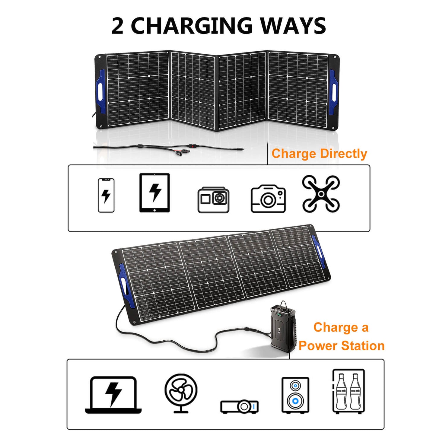BODEGAcooler 200W Portable Solar Panel Eco-Friendly Source