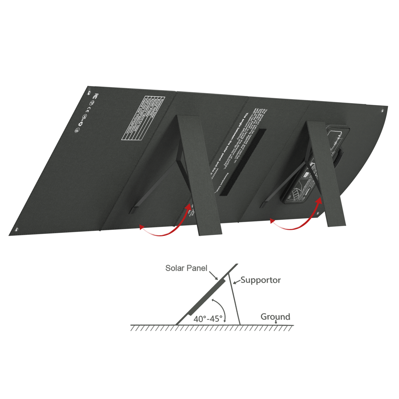 ITEHIL Solar Panel, Foldable Monocrystalline Solar Suitcase(100W, 160W)