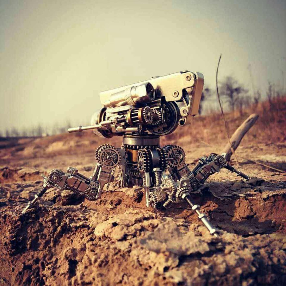 DIY Assembly Metal Knight Mecha Puzzle Toy Model