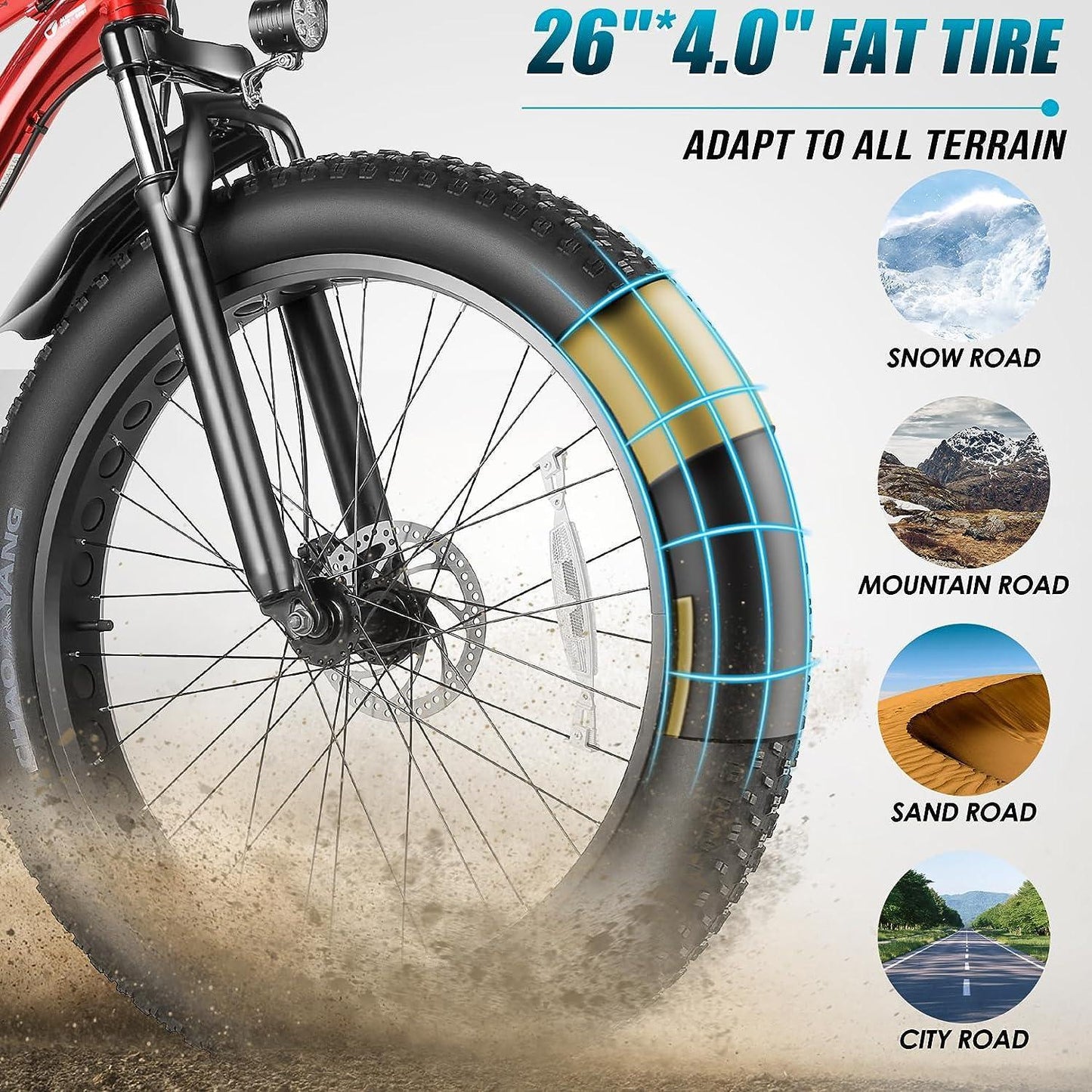 VIVI F26FUL Long Range Ultimate Fat Tire Electric Bike UL2849 Certified
